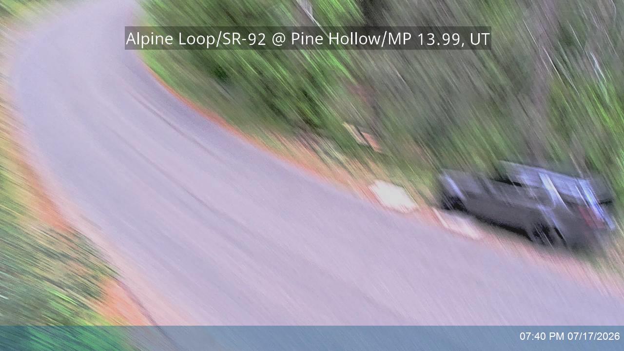 Alpine Loop / SR-92 @ Pine Hollow / MP 13.99, UT traffic camera, Utah County