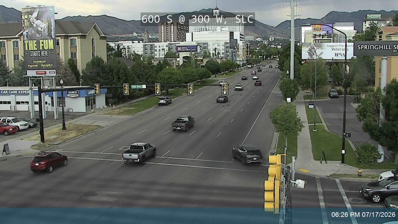 300 W traffic camera, view north, Salt Lake City, Utah