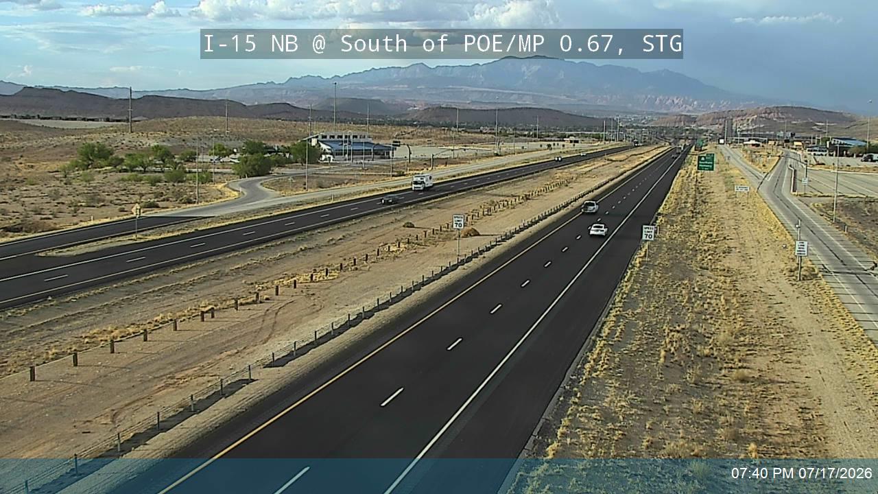 I-15 traffic camera, view north, St. George