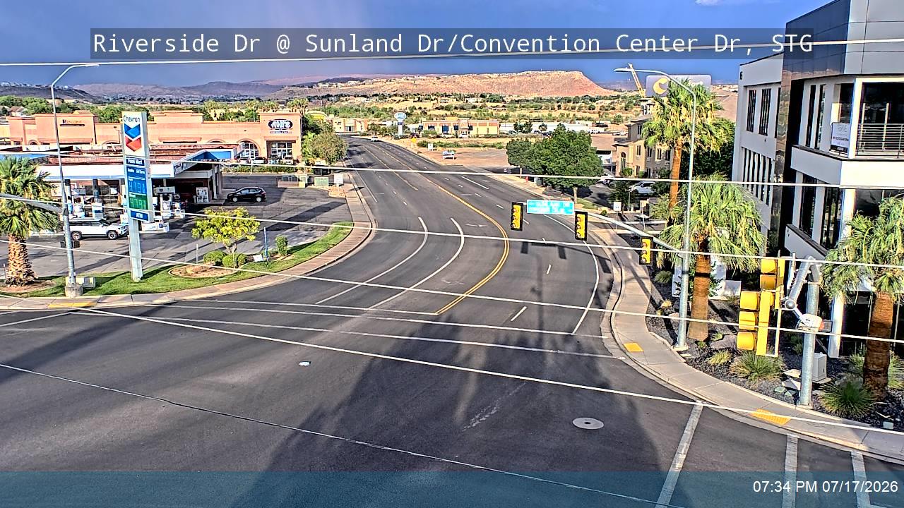 Riverside Dr traffic camera, view north, St. George, Utah
