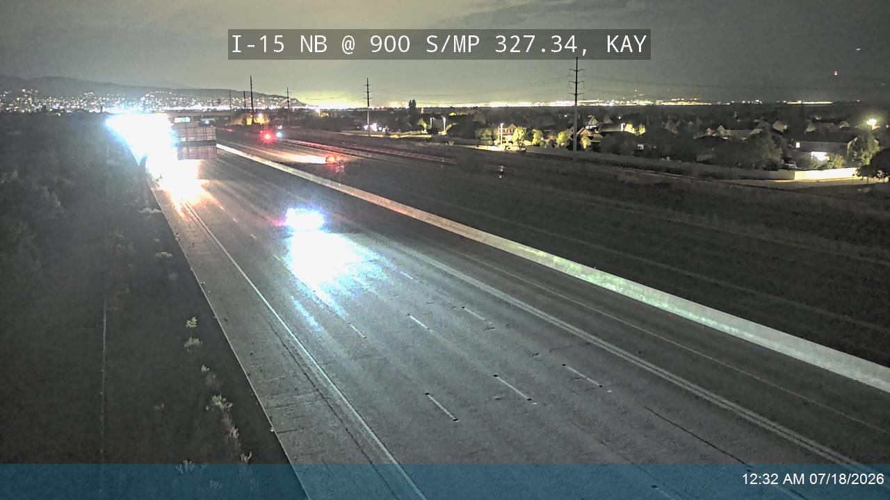 I-15 traffic camera, view north, Kaysville