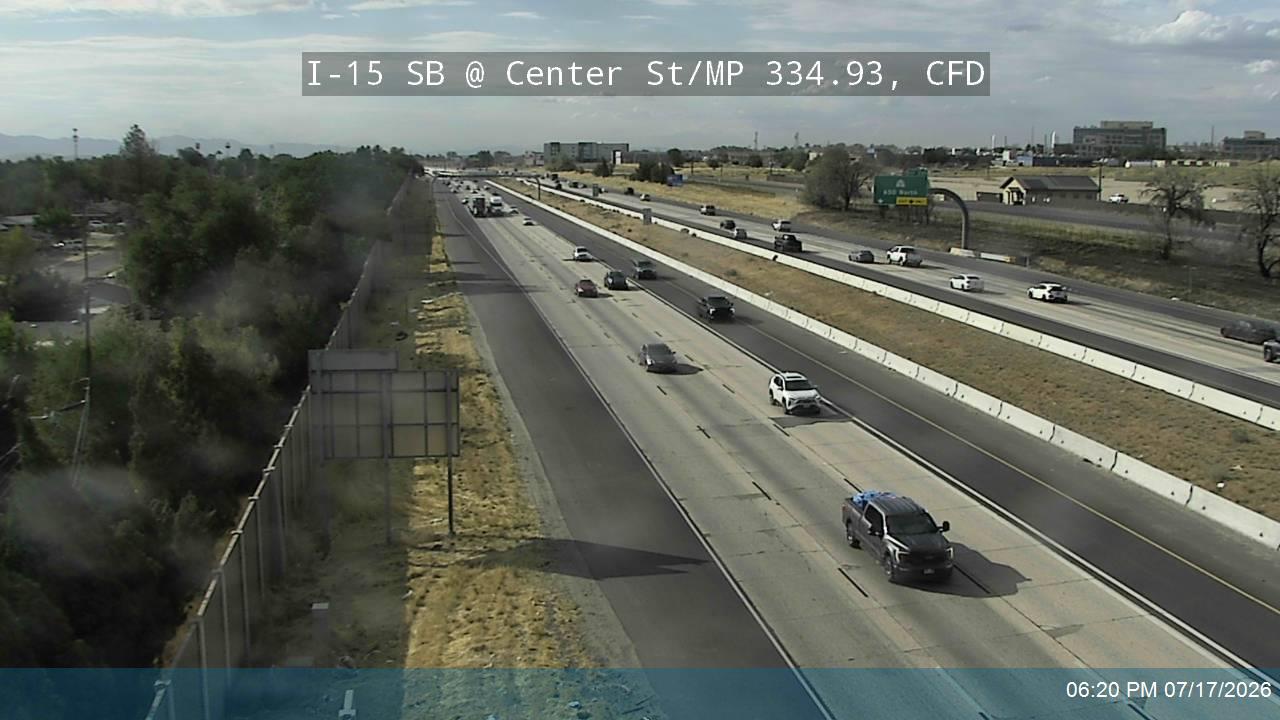 I-15 traffic camera, view south, Clearfield