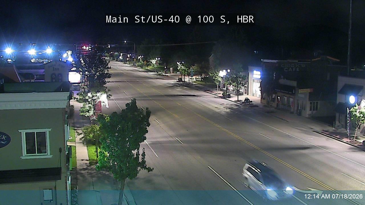 US-40 traffic camera, view south, Heber City, Utah
