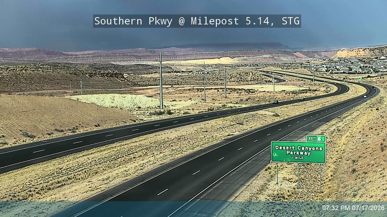SR-7 traffic camera, view east, St. George, Utah