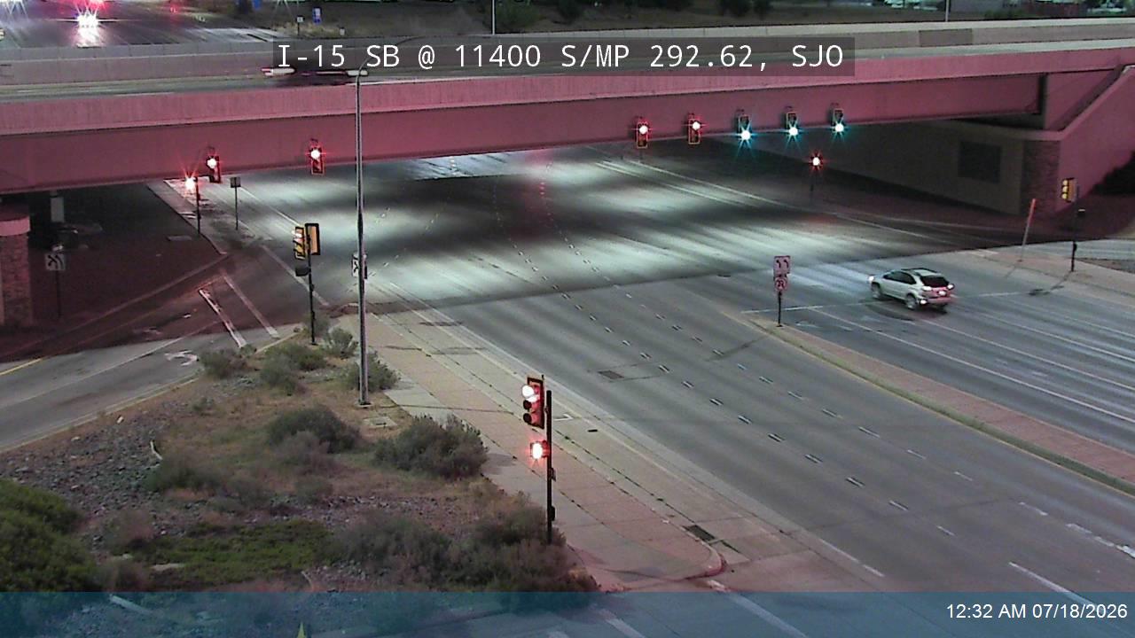 I-15 traffic camera, view south, South Jordan
