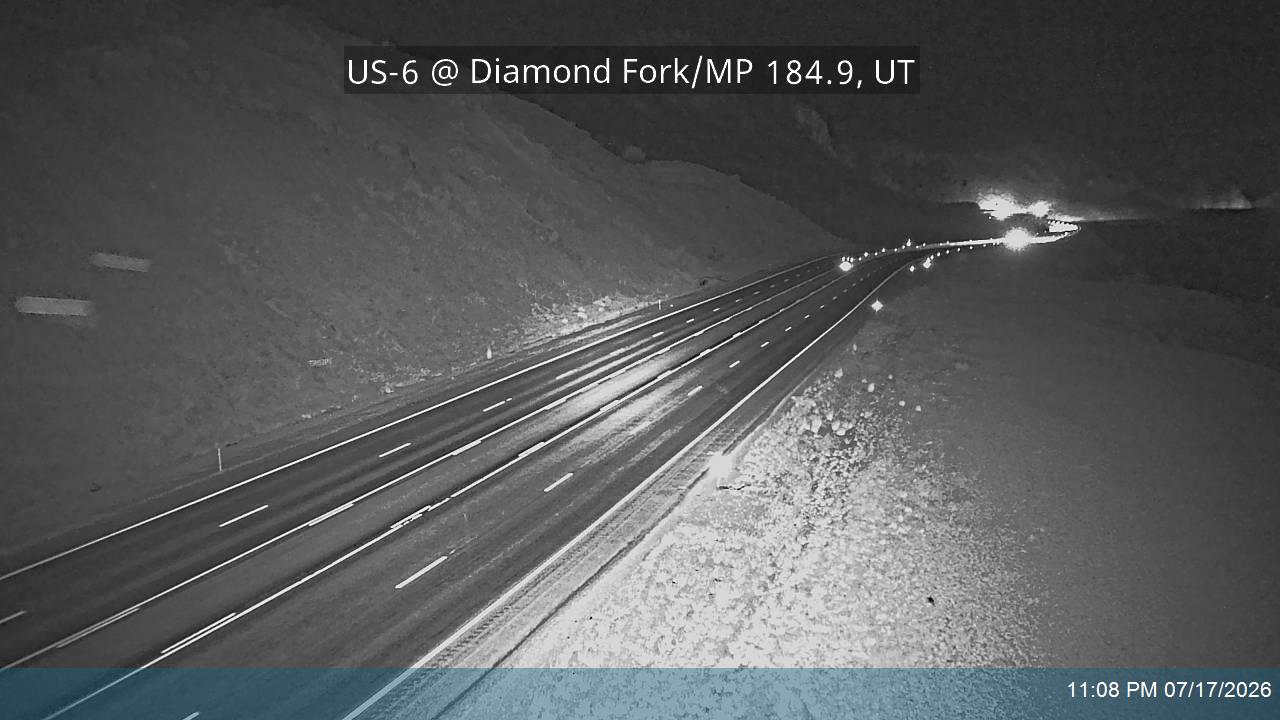 US-6 @ Diamond Fork / MP 184.9, UT traffic camera, Utah County