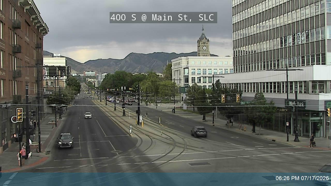 400 S traffic camera, view east, Salt Lake City, Utah