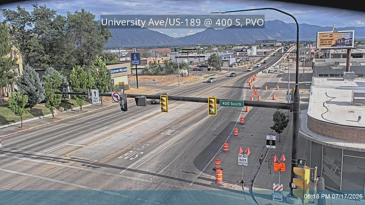 US-189 traffic camera, view south, Provo, Utah