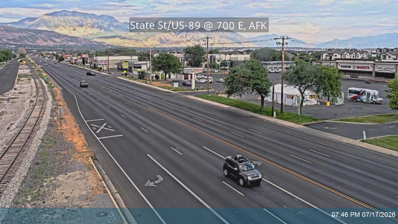US-89 traffic camera, view west, American Fork