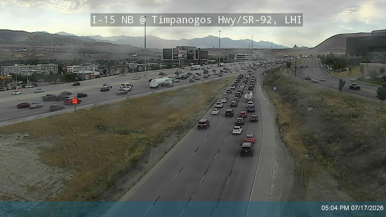 I-15 traffic camera, view north, Lehi