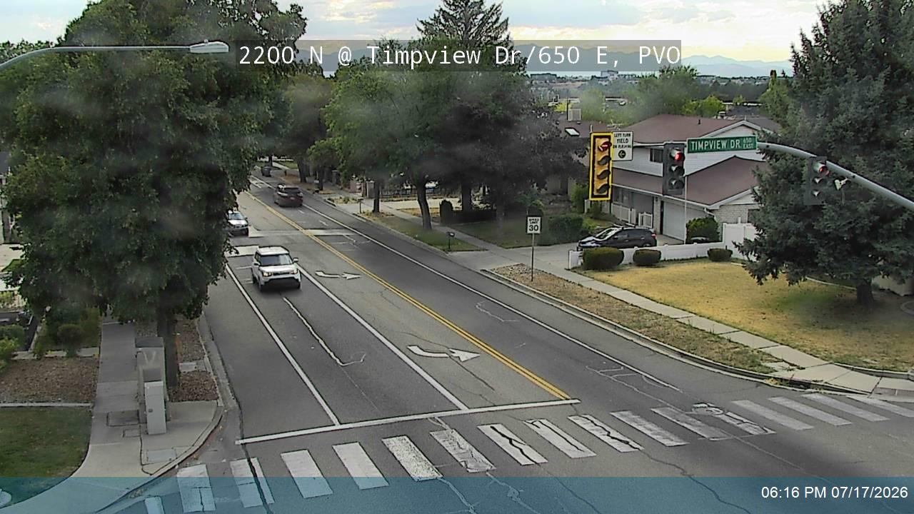 2200 N traffic camera, view north, Provo, Utah