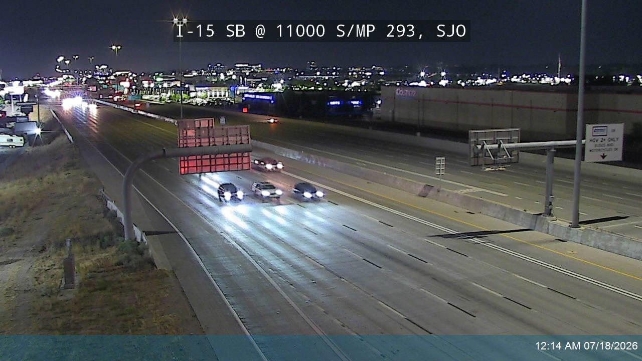 I-15 traffic camera, view south, South Jordan