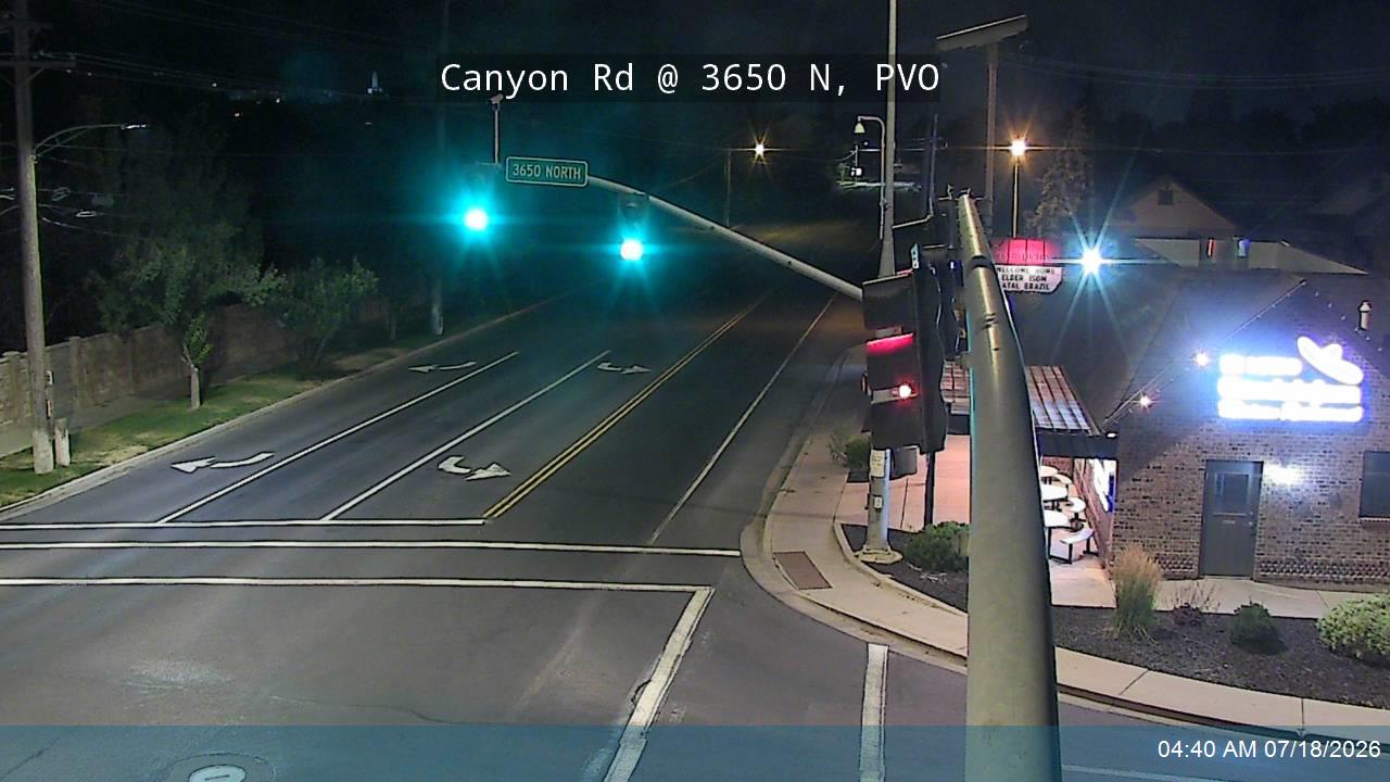 Canyon Rd traffic camera, view north, Provo, Utah