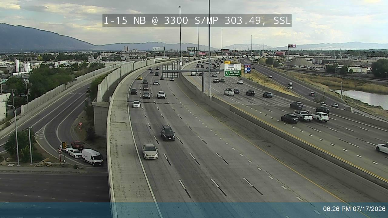 SR-171 traffic camera, view north, South Salt Lake, Utah