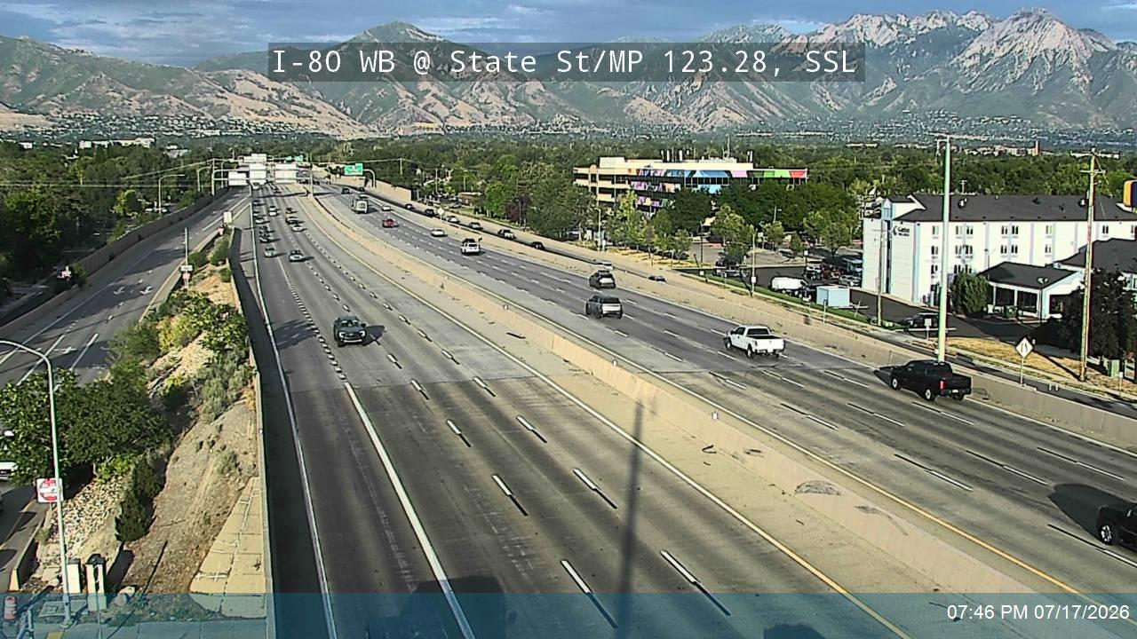 I-80 traffic camera, view west, South Salt Lake