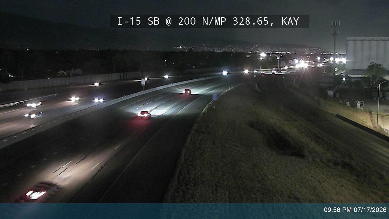 I-15 traffic camera, view south, Kaysville