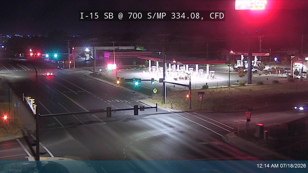 I-15 traffic camera, view south, Clearfield