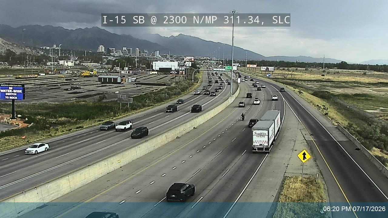 I-15 traffic camera, view south, Salt Lake City
