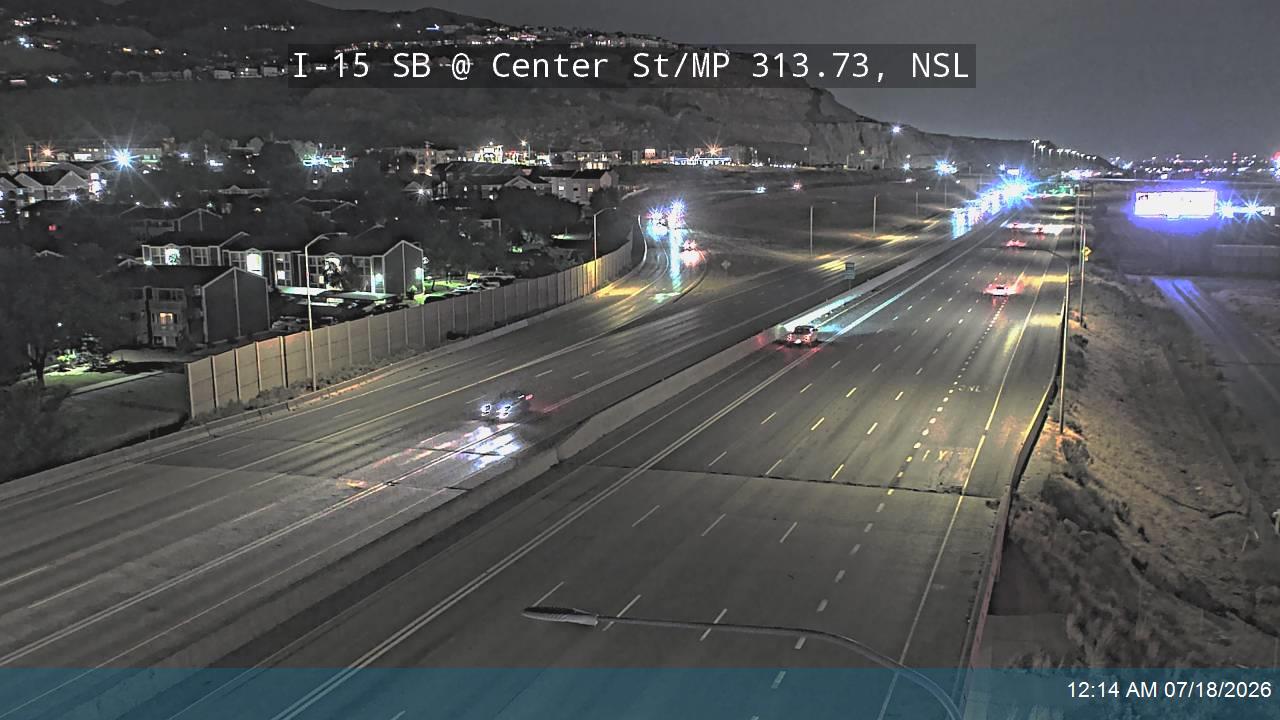 I-15 traffic camera, view south, North Salt Lake