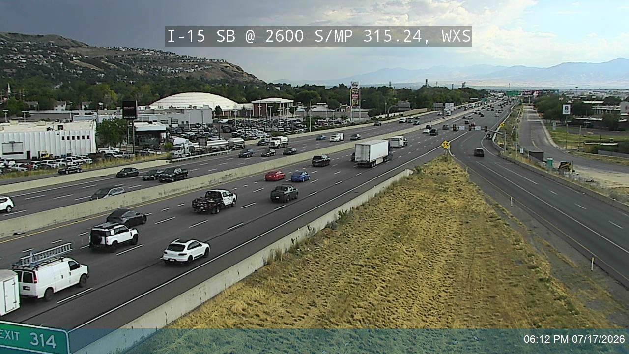 I-15 traffic camera, view south, Woods Cross