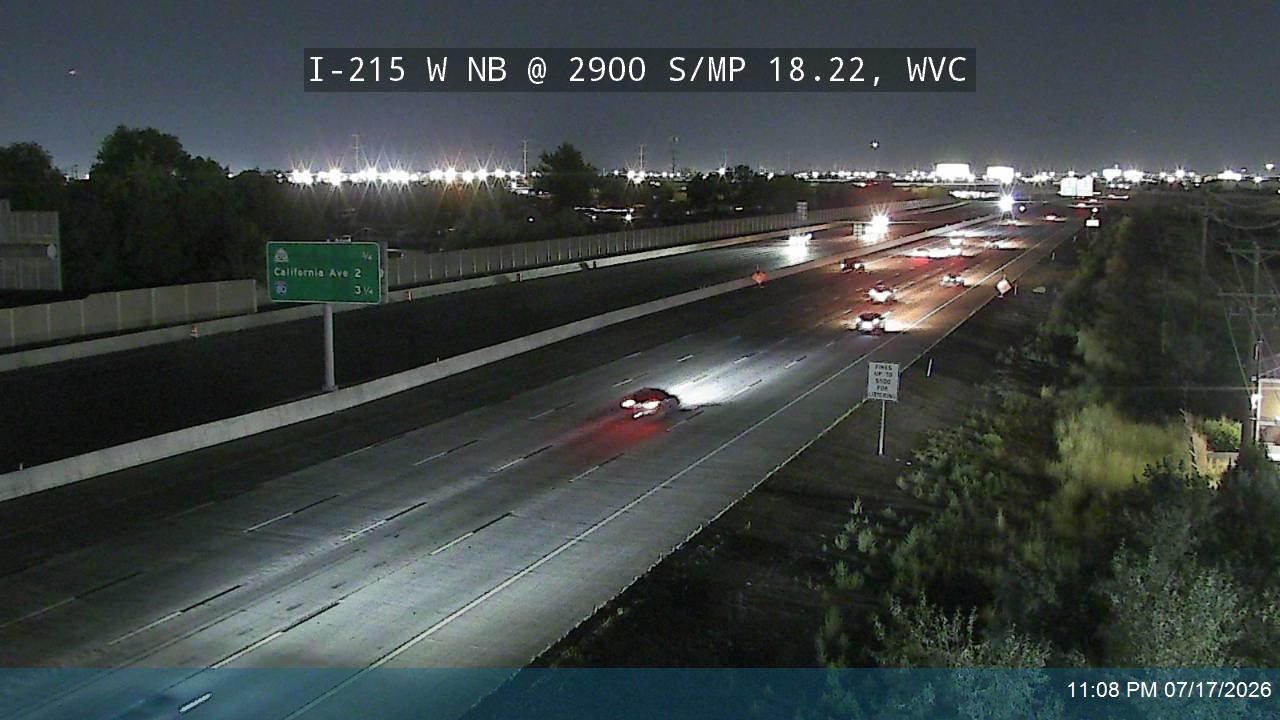 I-215 traffic camera, view north, West Valley City