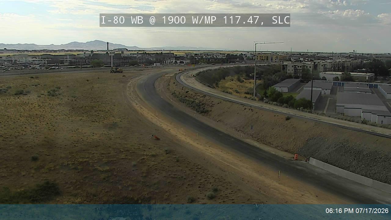 I-80 traffic camera, view west, Salt Lake City