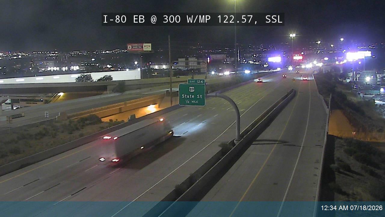 I-80 traffic camera, view east, South Salt Lake