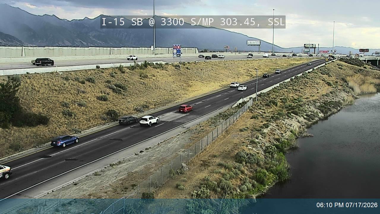 I-15 traffic camera, view south, South Salt Lake