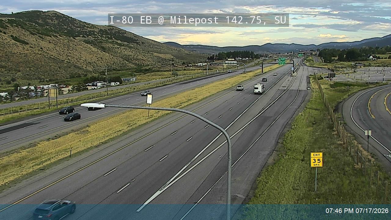 I-80 traffic camera, view east