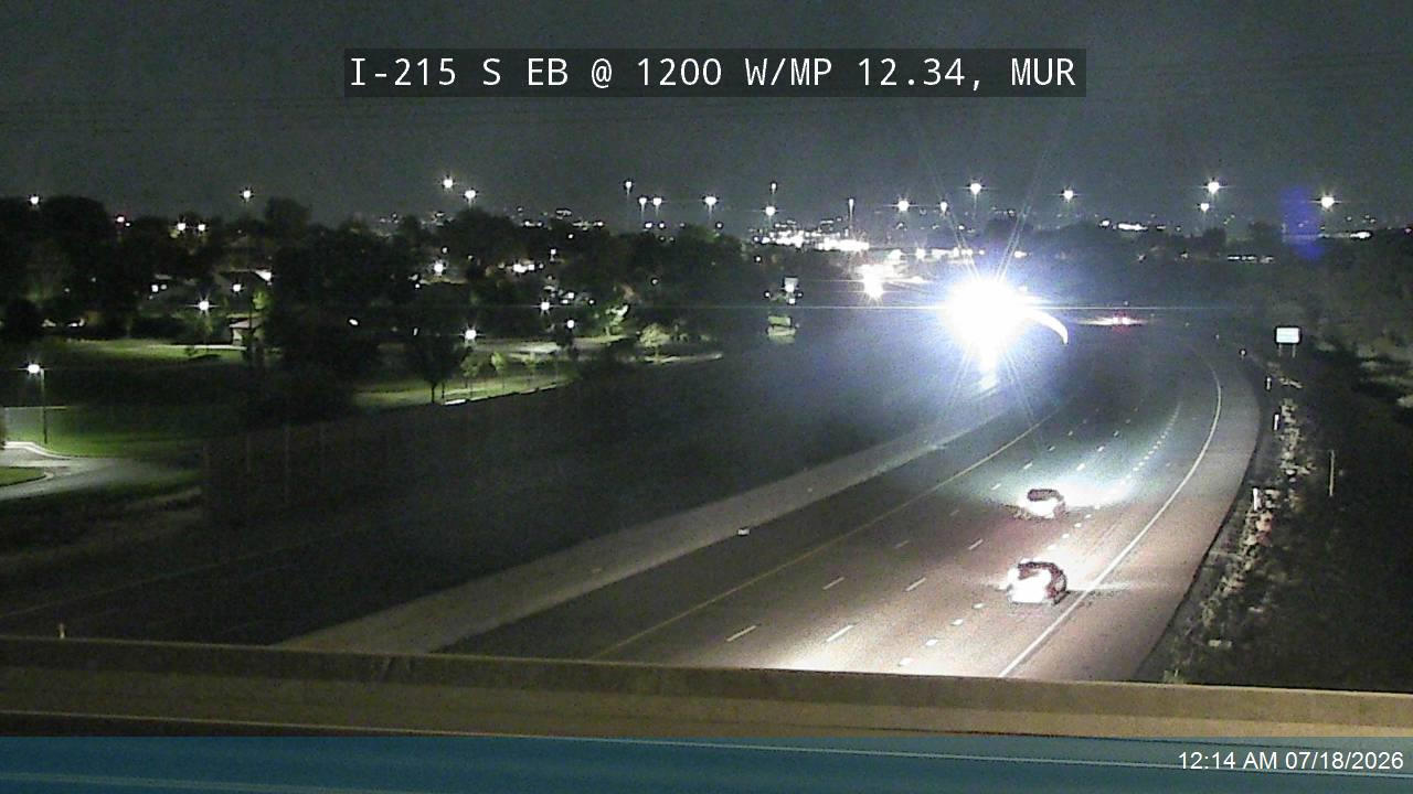 I-215 traffic camera, view east, Murray, Utah