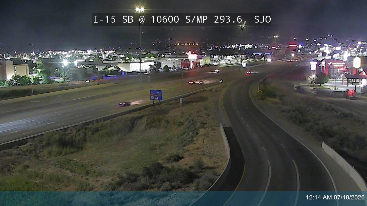 I-15 traffic camera, view south, South Jordan