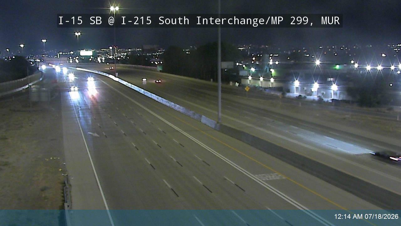 I-15 traffic camera, view south, Murray