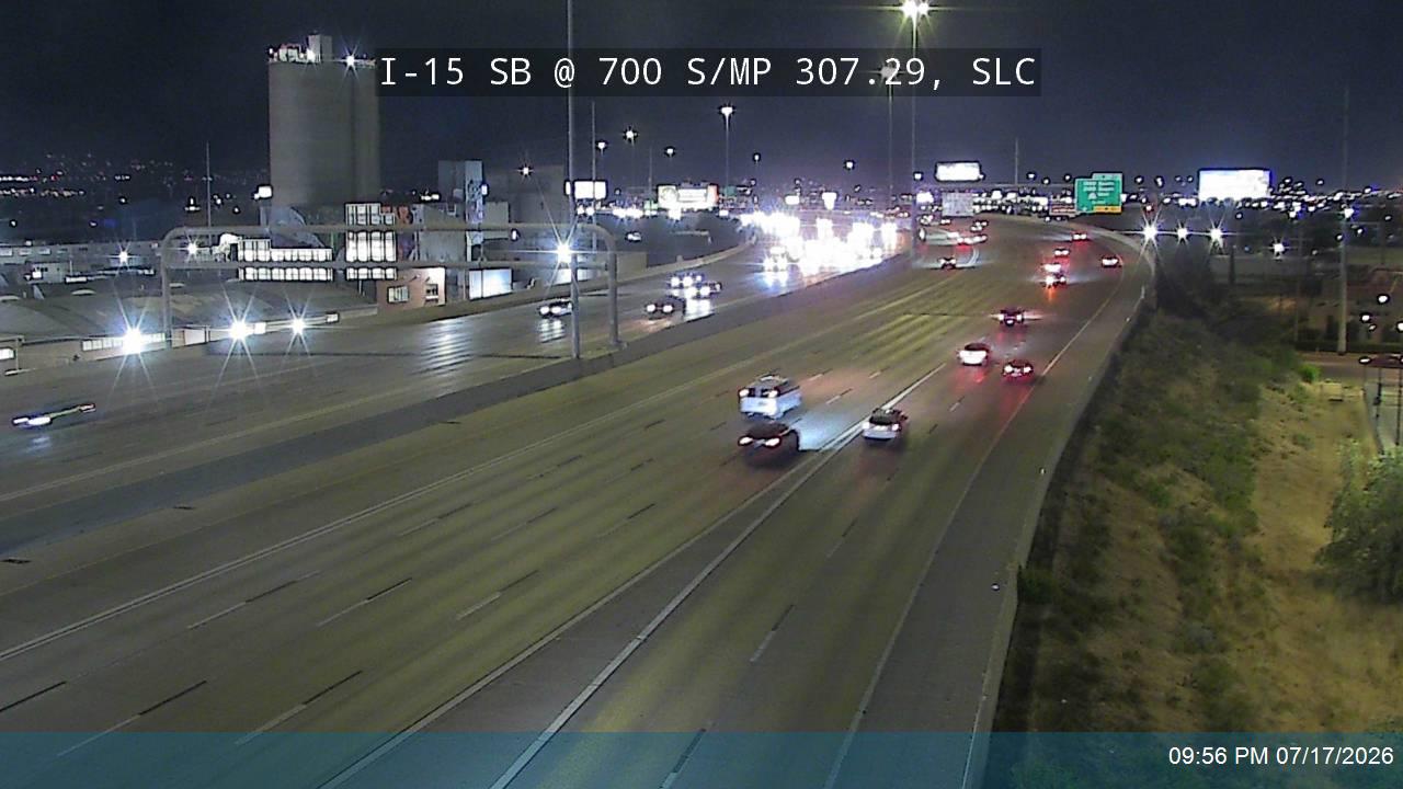 I-15 traffic camera, view south, Salt Lake City