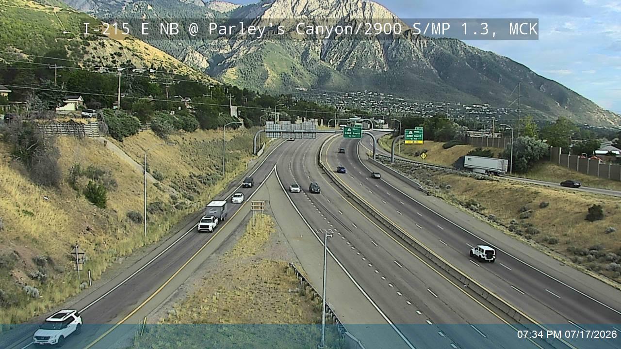 I-215 traffic camera, view north, Millcreek
