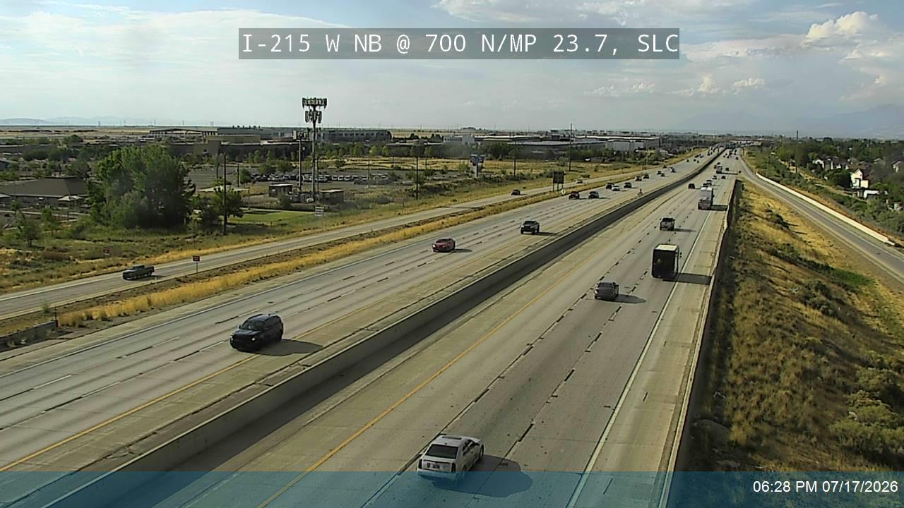 I-215 W traffic camera, view north, Salt Lake City, Utah