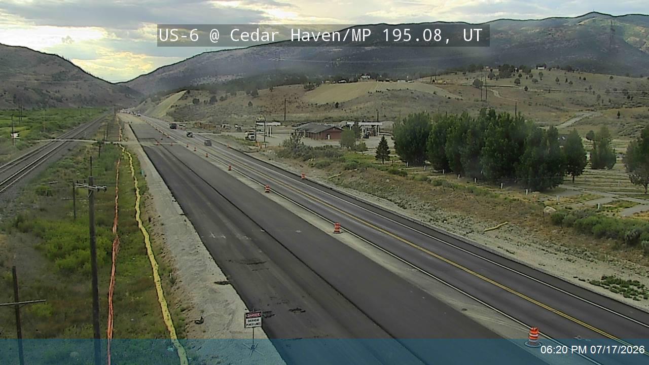 US-6 @ Cedar Haven / Sheep Creek Rd / MP 195.08, UT traffic camera, Utah County