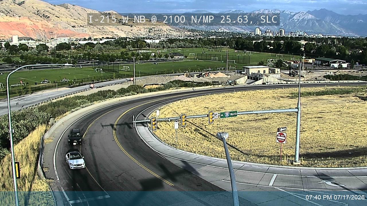 I-215 traffic camera, view north, Salt Lake City