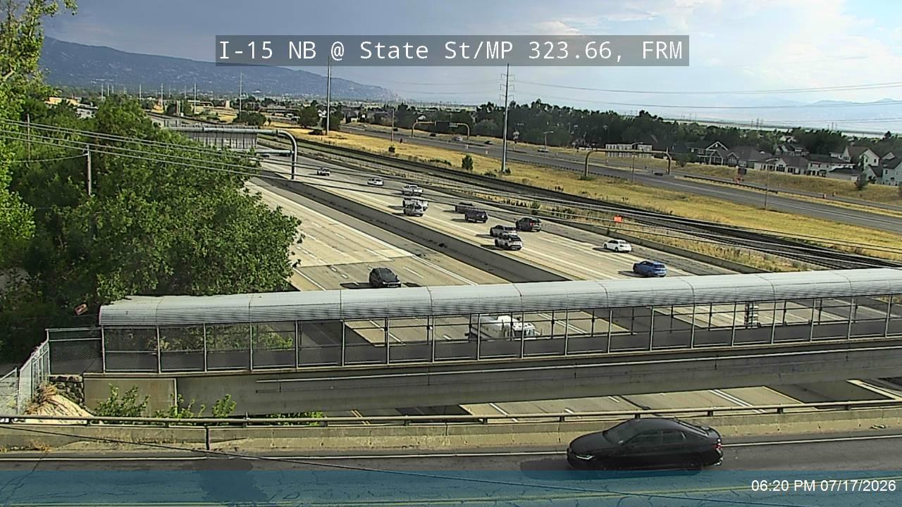I-15 traffic camera, view north, Farmington