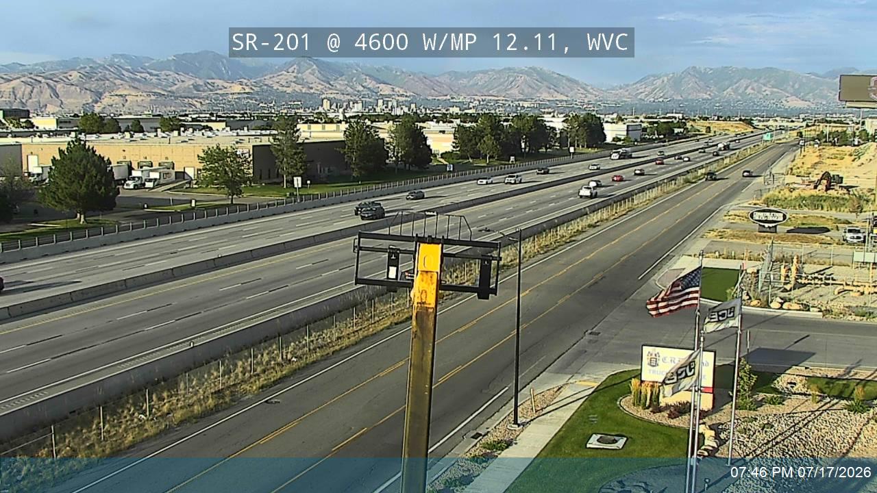 SR-201 traffic camera, view west, West Valley City, Utah