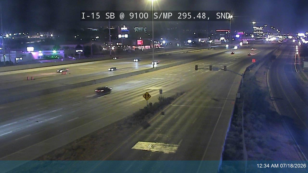 I-15 traffic camera, view south, Sandy