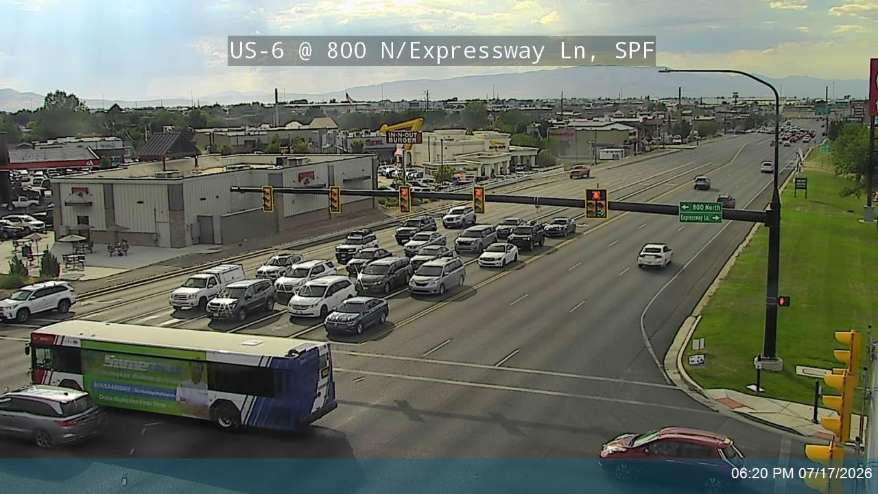 US-6 traffic camera, view north, Spanish Fork, Utah