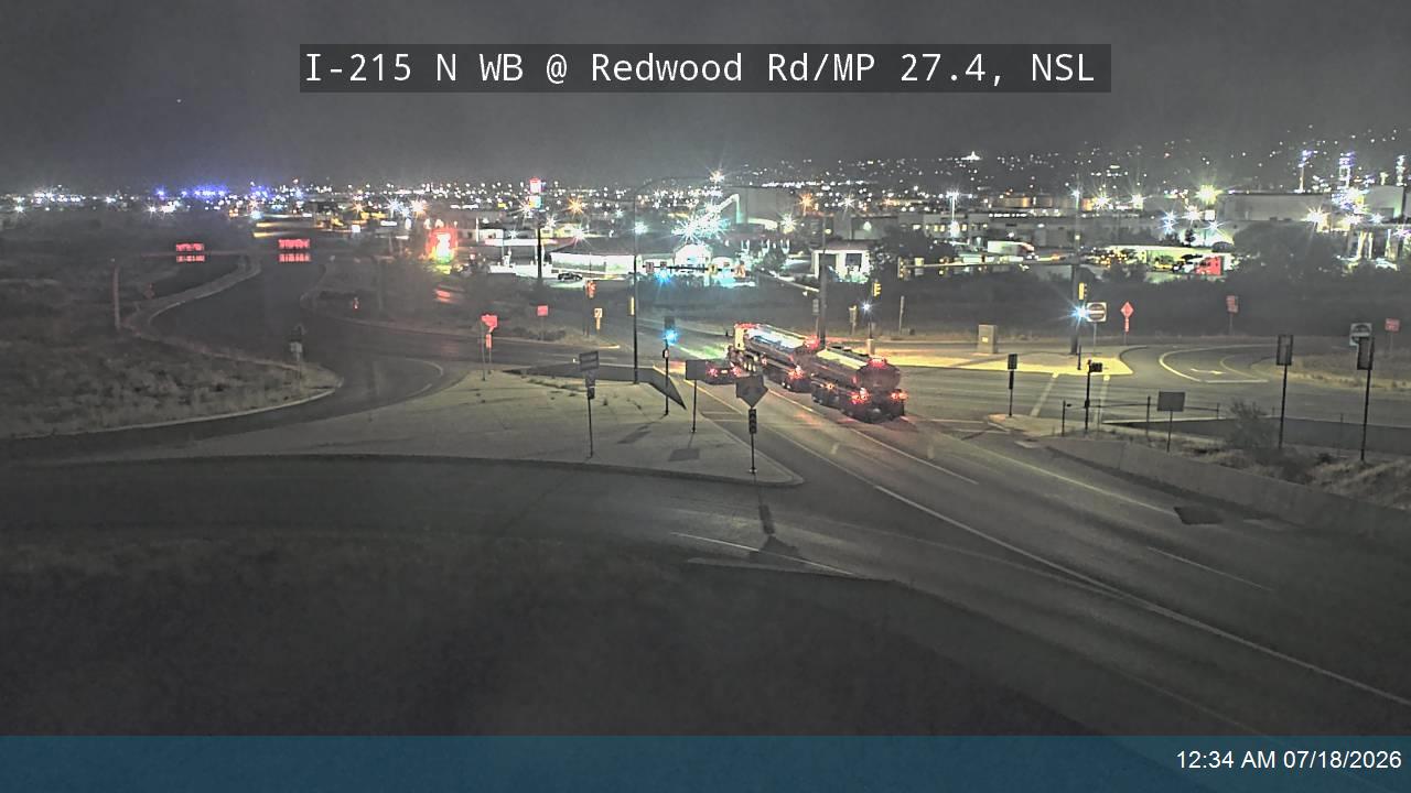 I-215 traffic camera, view west, North Salt Lake