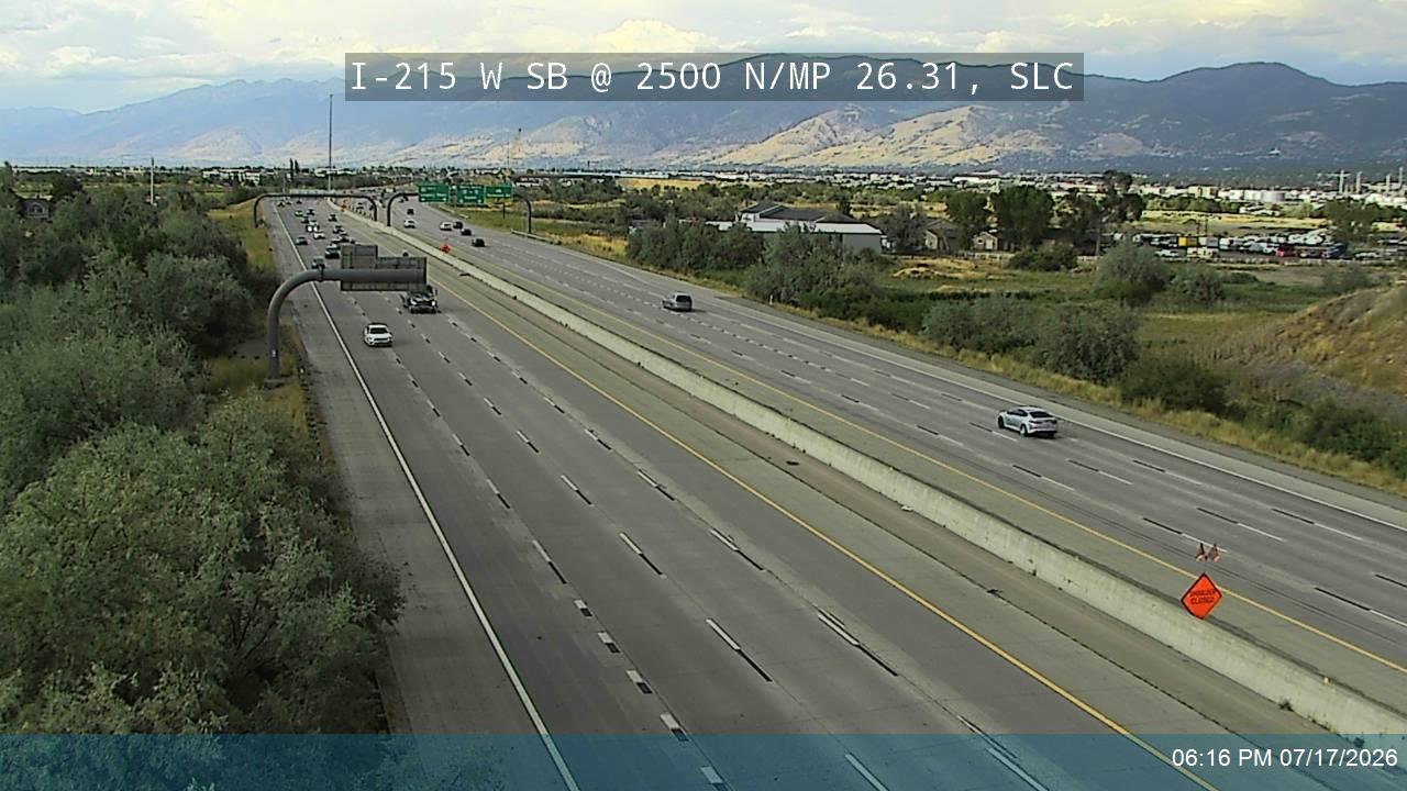 I-215 traffic camera, view south, Salt Lake City