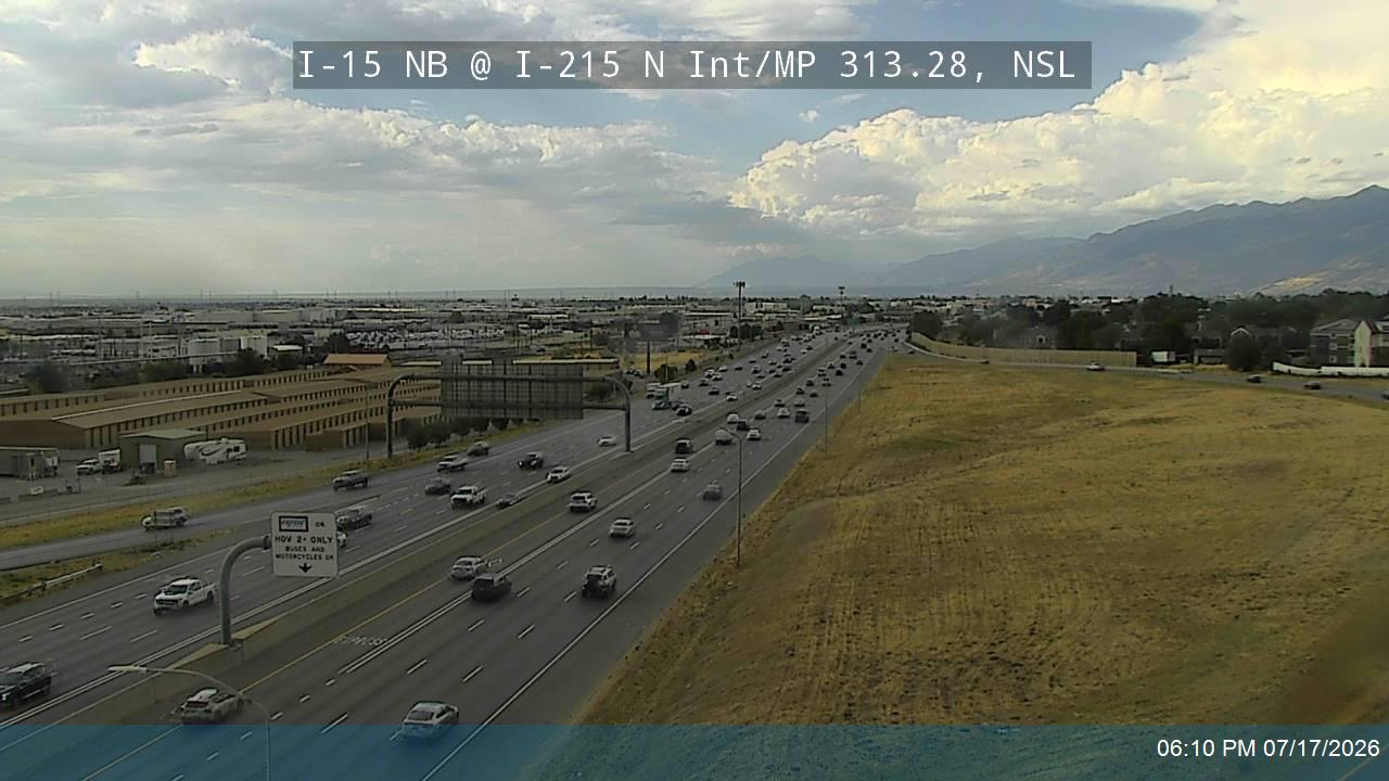 I-15 traffic camera, view north, North Salt Lake