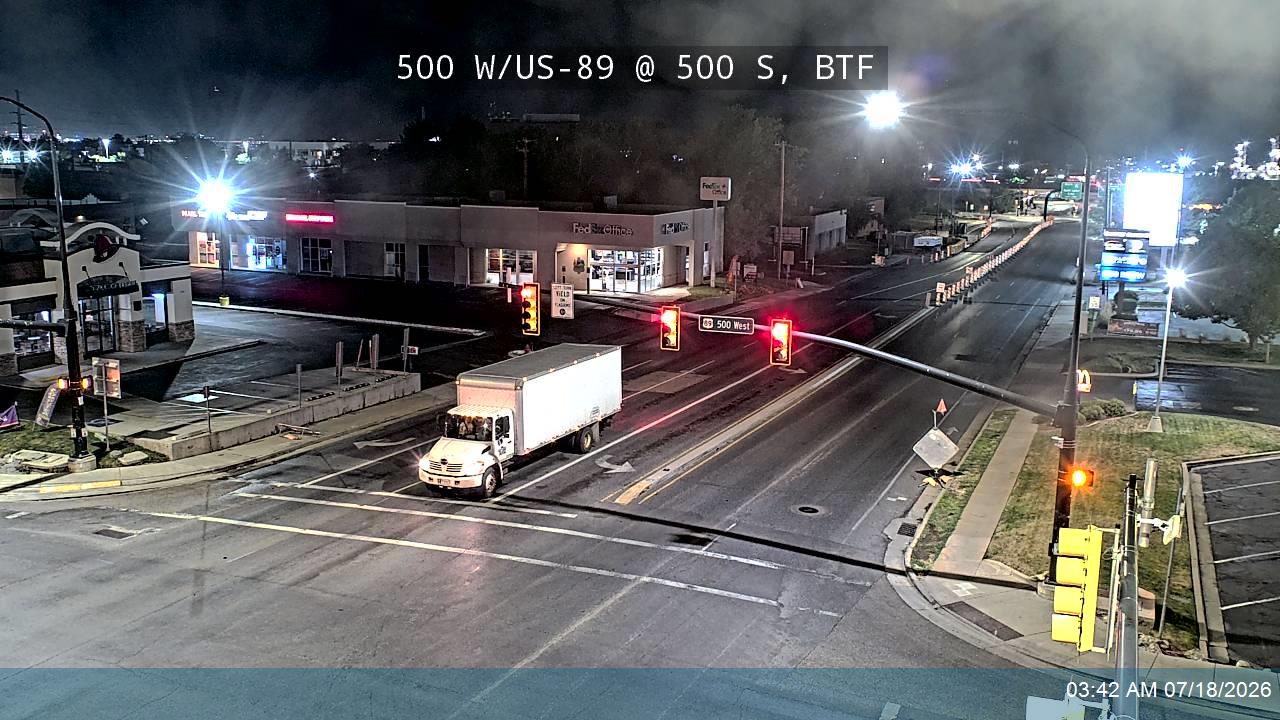 500 W traffic camera, Bountiful, Utah