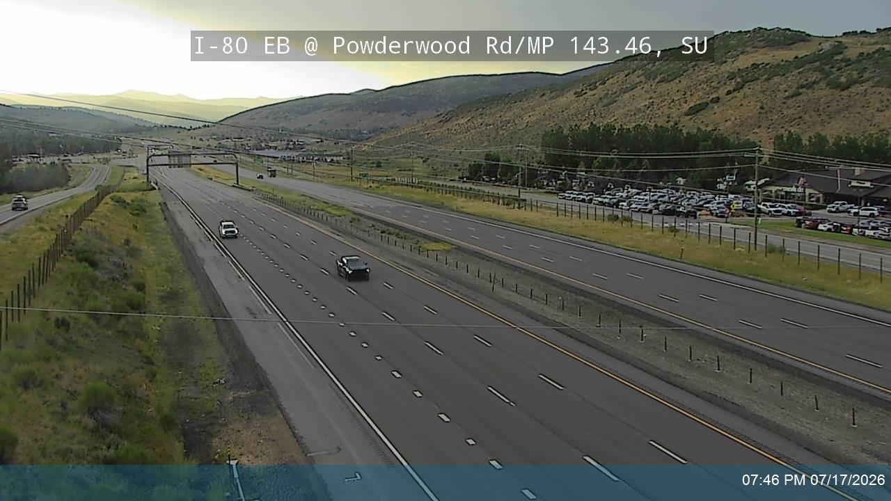 I-80 traffic camera, view east