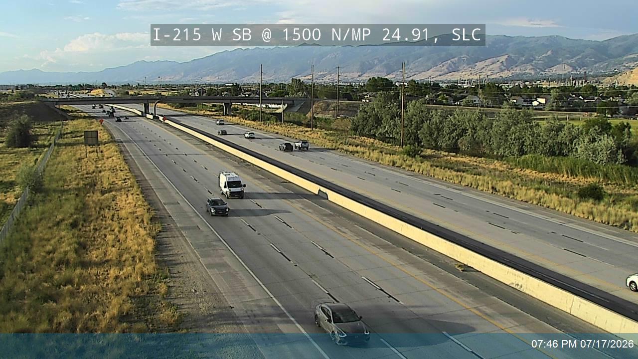 I-215 W traffic camera, view south, Salt Lake City, Utah