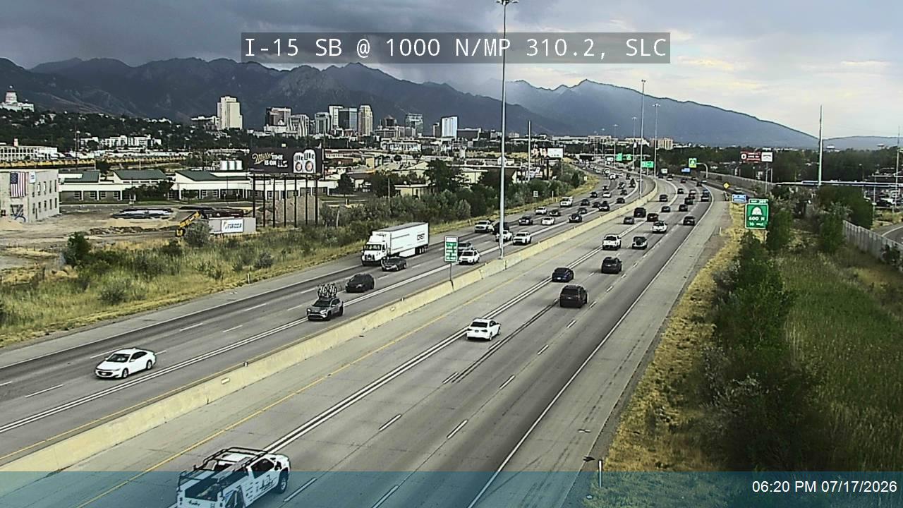 I-15 traffic camera, view south, Salt Lake City