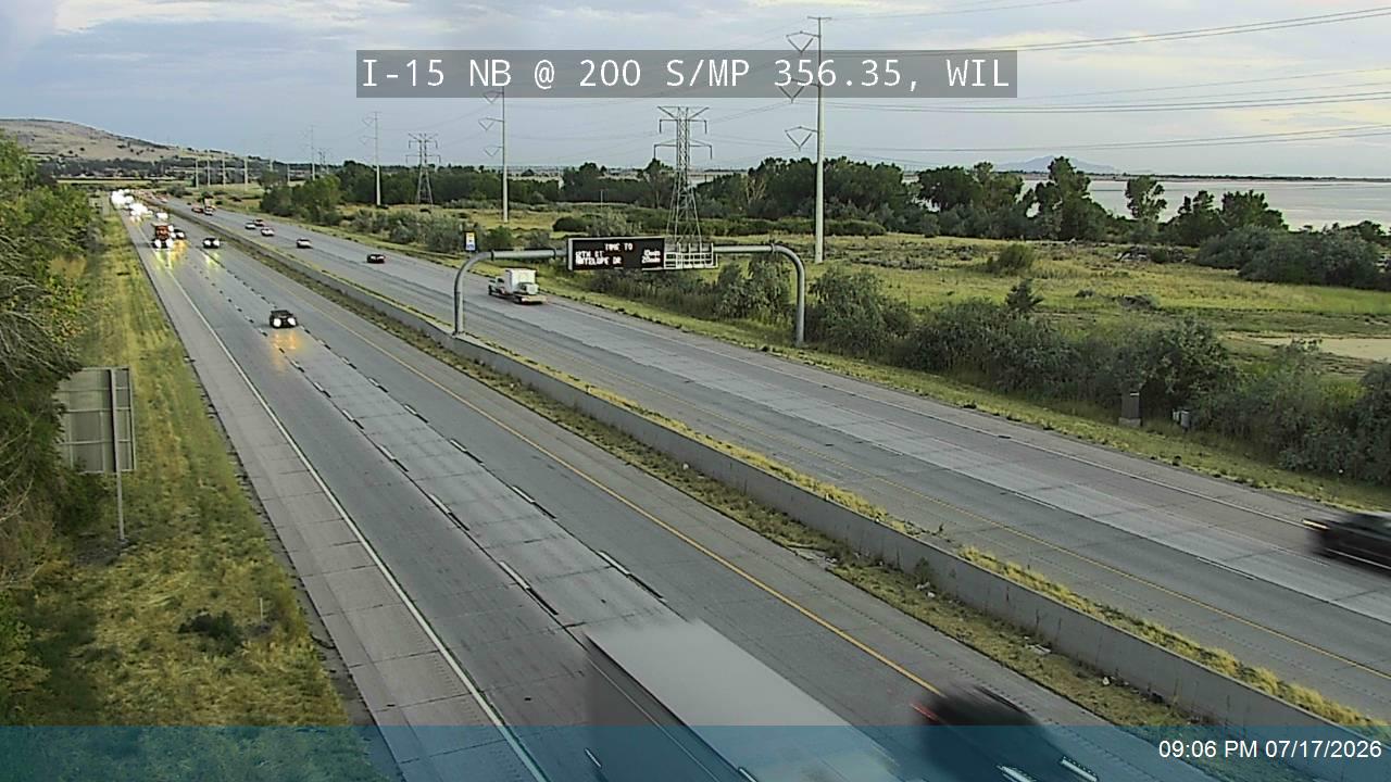 I-15 traffic camera, view north, Willard
