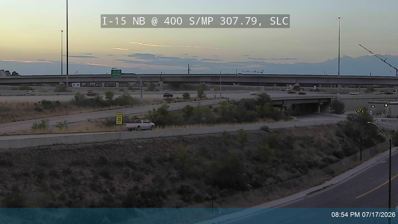 I-15 traffic camera, view north, Salt Lake City